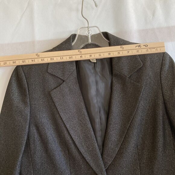 Le Suit Petite Suit Jacket Black One Button size 6P Black - Picture 4 of 12